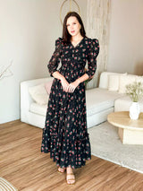 Raven Lily Floral Long Dress Dresses  - Sowears