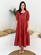 Rusty Cotton Dress Dresses  - Sowears