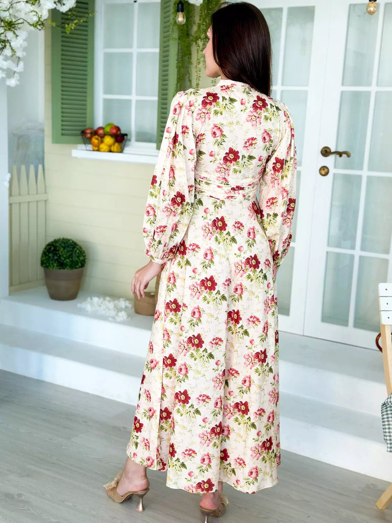 Sangria Floral Dress Dresses  - Sowears