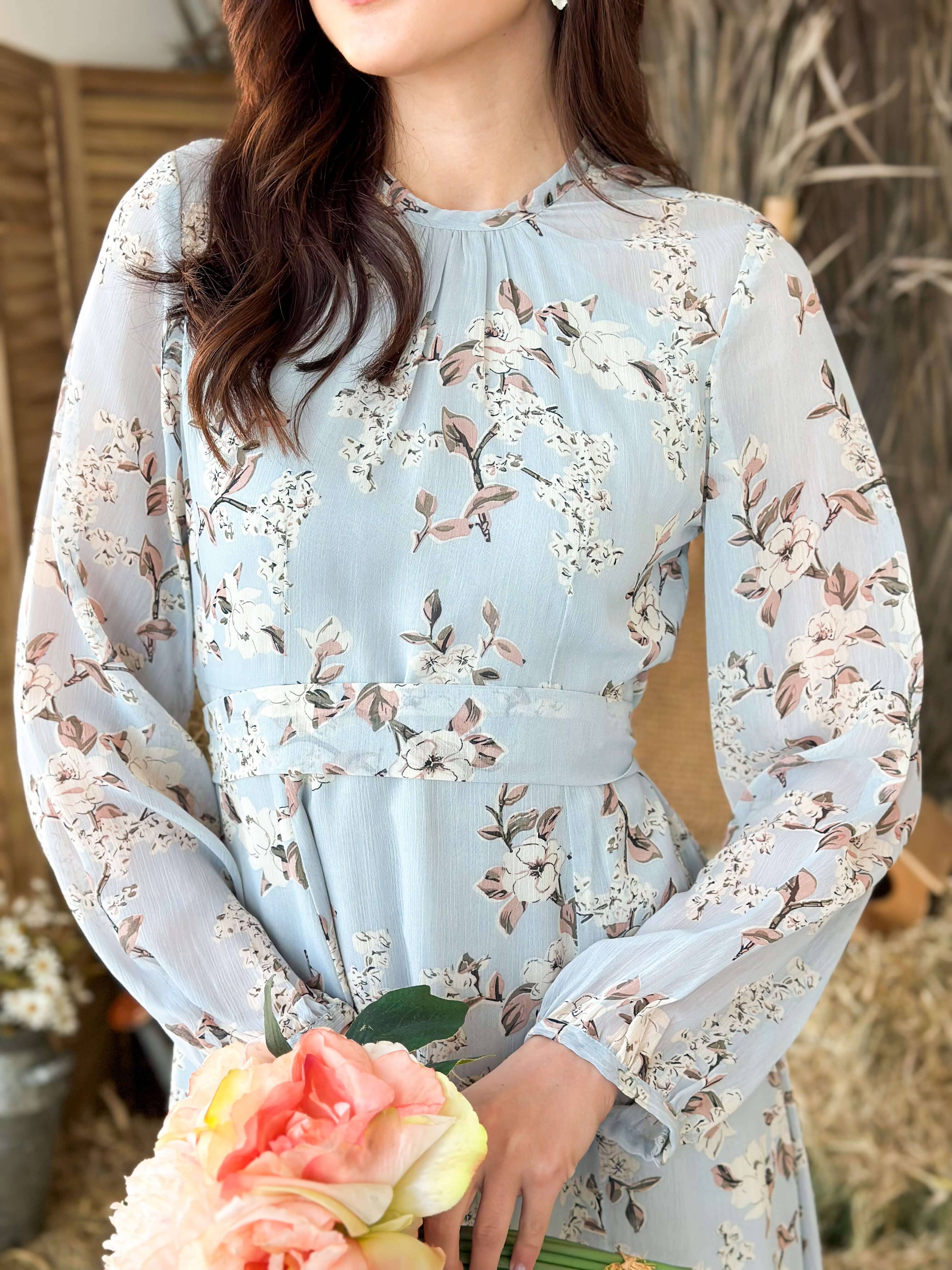 The Long Sleeve Dress - Rose