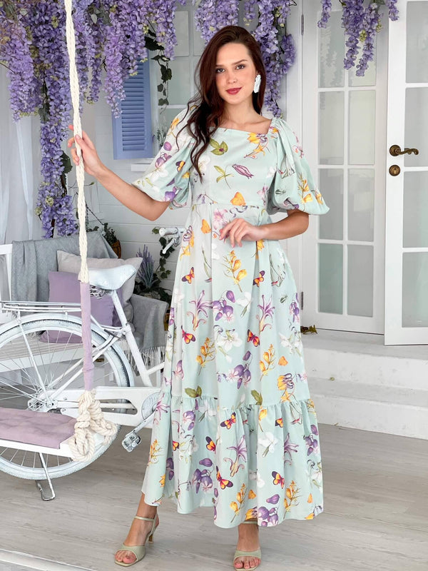 Skylar - Floral long dress Dresses  - Sowears