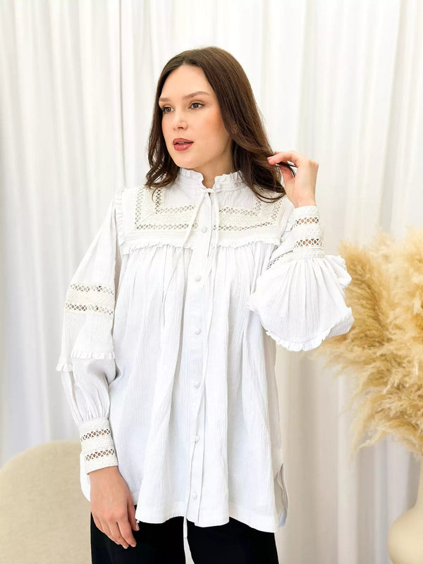 Snowball Shirt - White Dresses  - Sowears