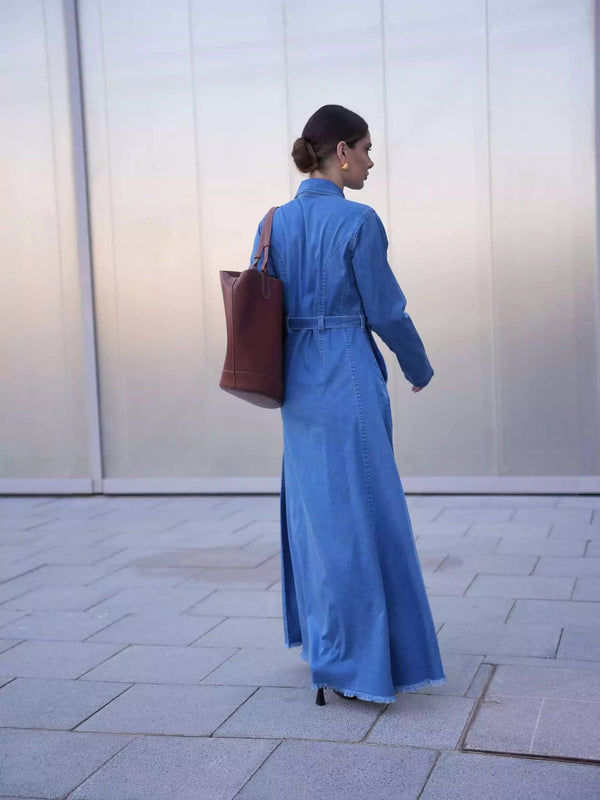 Swifty Denim Blue Long Dress Swifty Denim Blue Long Dress