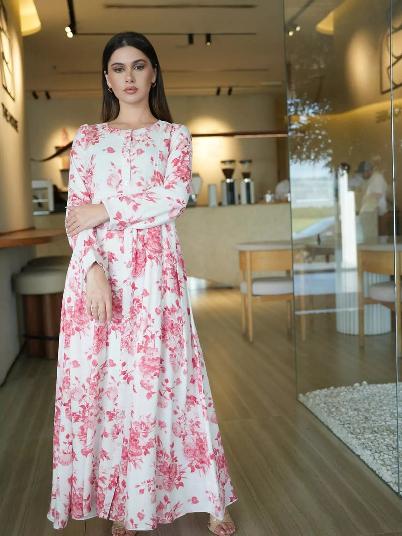 Syra Floral Long Dress Dresses  - Sowears