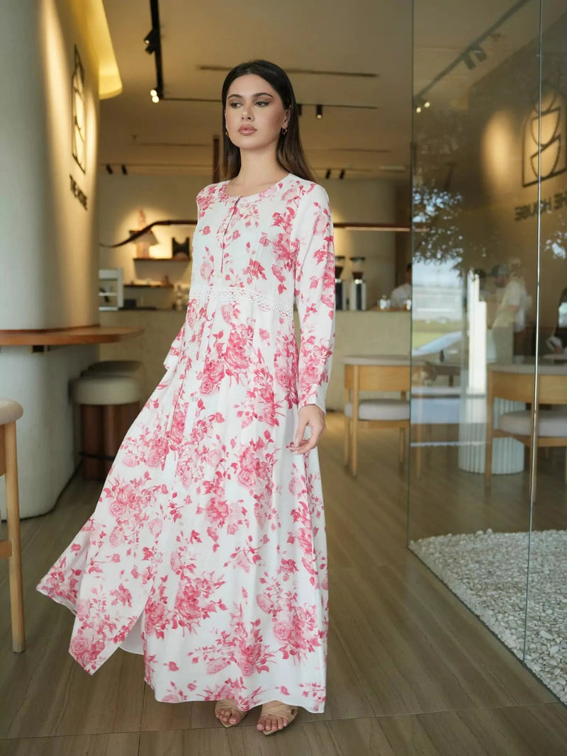 Syra Floral Long Dress Dresses  - Sowears