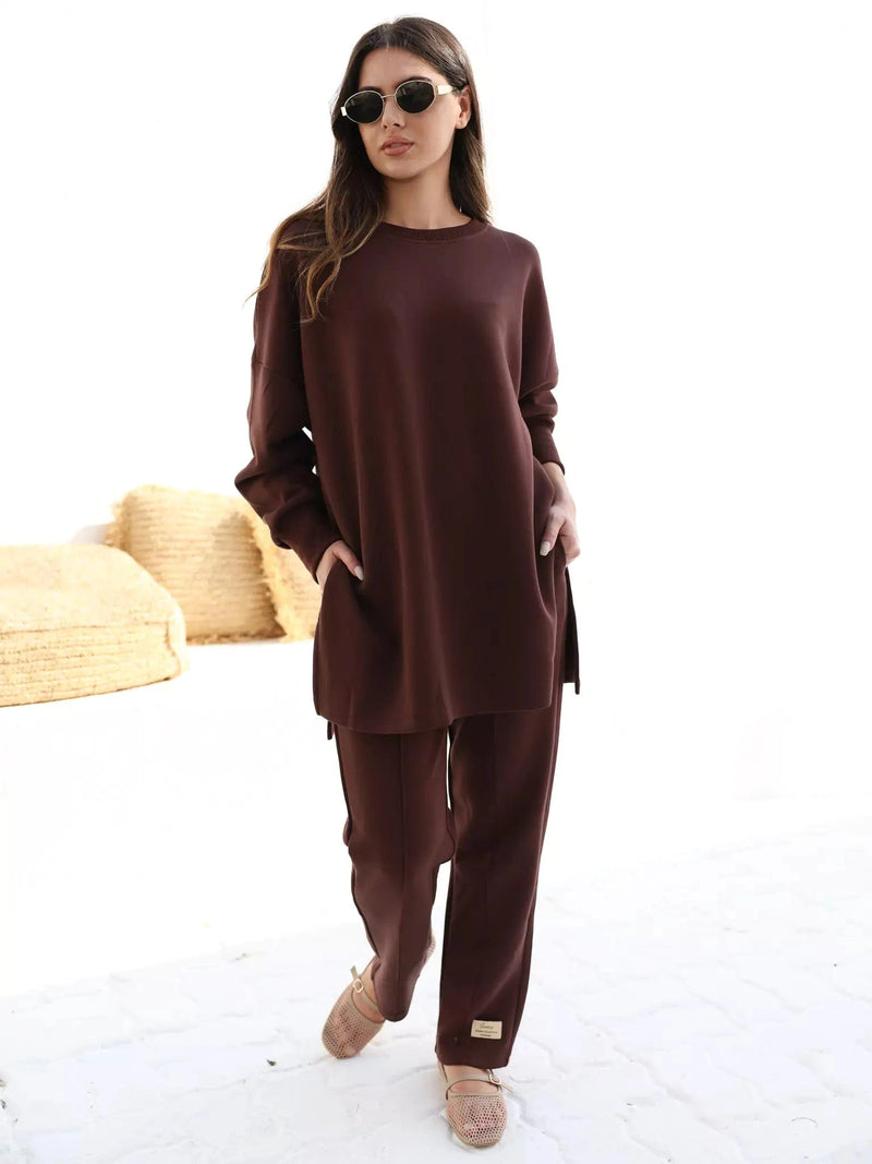 Tasia Move Brown Shirt Dresses  - Sowears