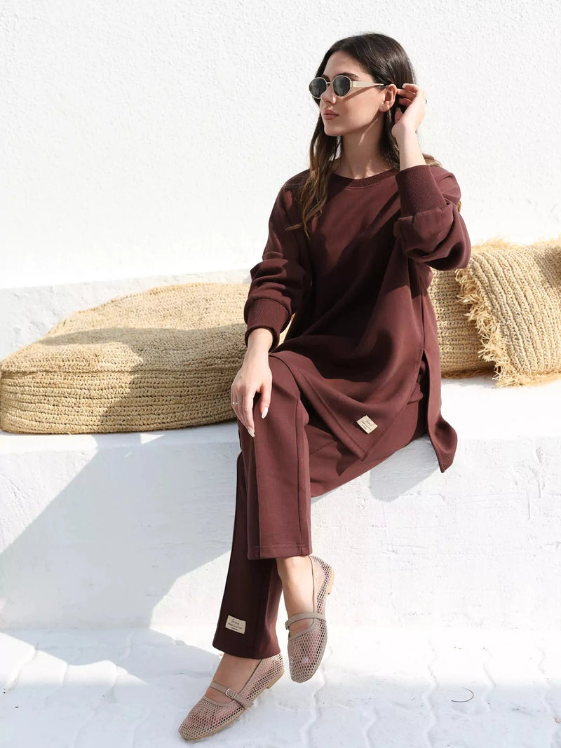 Tasia Move Brown Shirt Dresses  - Sowears