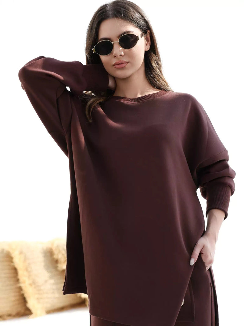 Tasia Move Brown Shirt Dresses  - Sowears