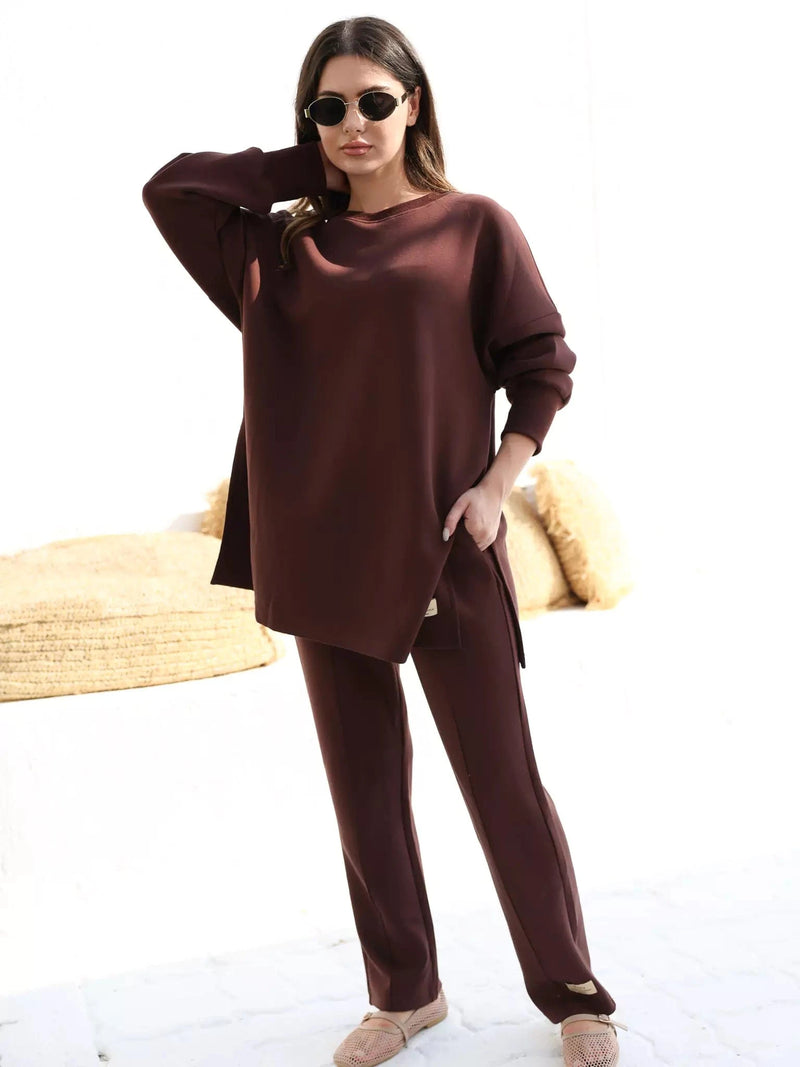 Tasia Move Brown Shirt Dresses  - Sowears