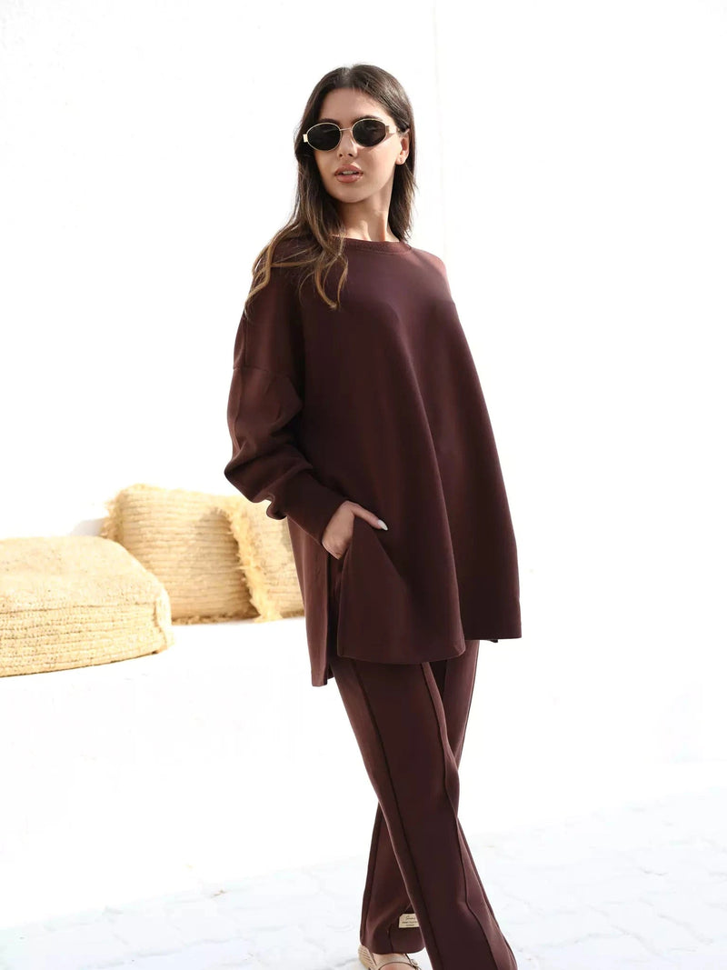 Tasia Move Brown Shirt Dresses  - Sowears