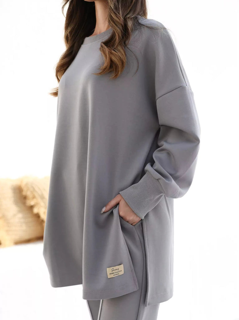 Tasia Move Grey Shirt Dresses  - Sowears