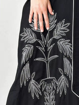 Una Embroidered Palm Dress Dresses  - Sowears