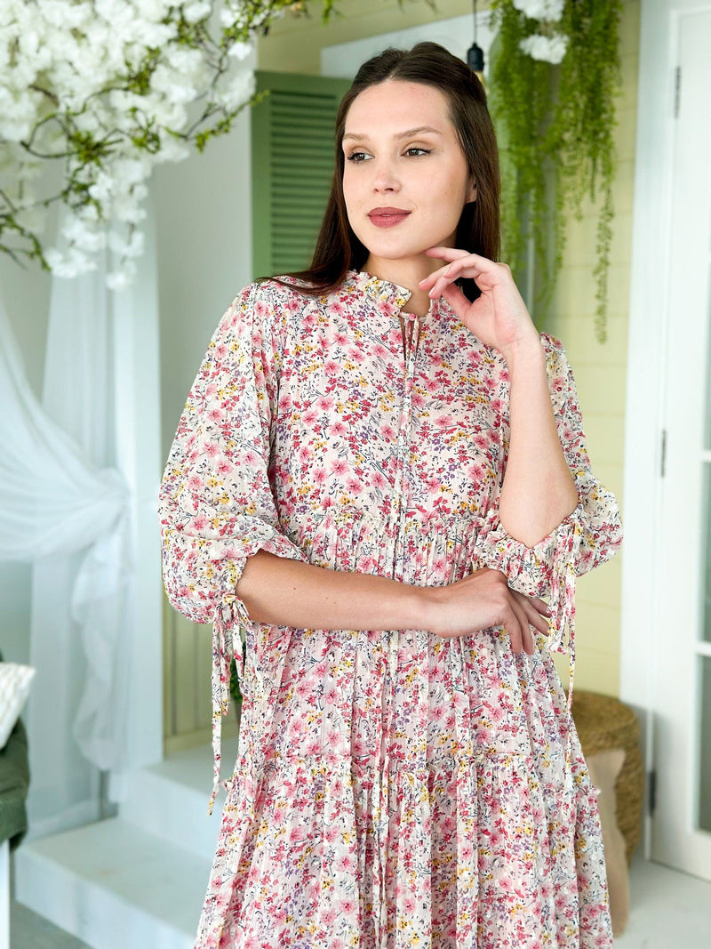 Valeria Floral Long Dress Dresses  - Sowears