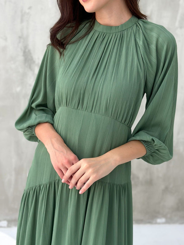 Virid Green Long Dress Dresses  - Sowears