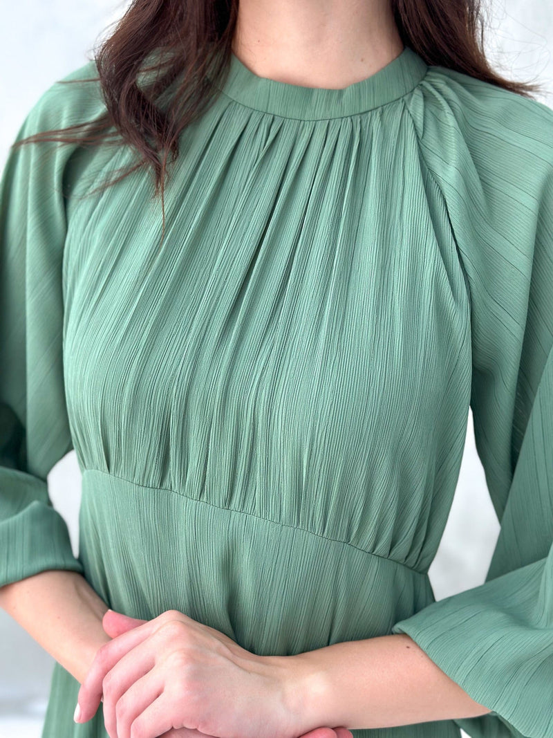 Virid Green Long Dress Dresses  - Sowears