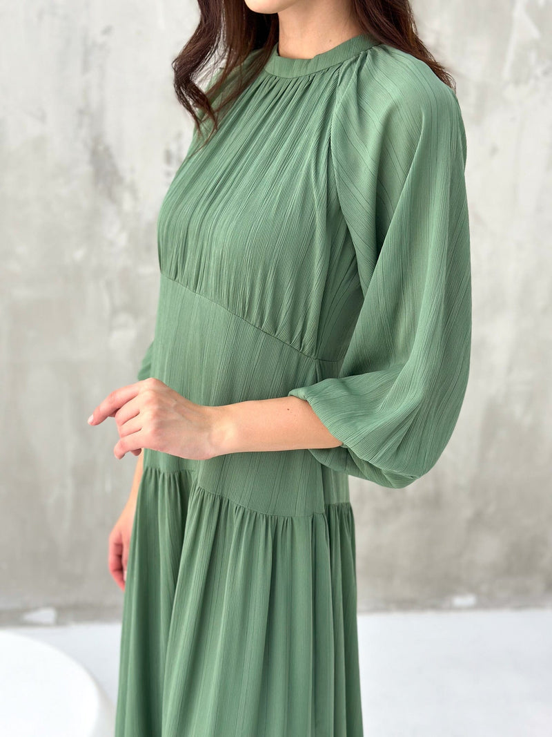 Virid Green Long Dress Dresses  - Sowears