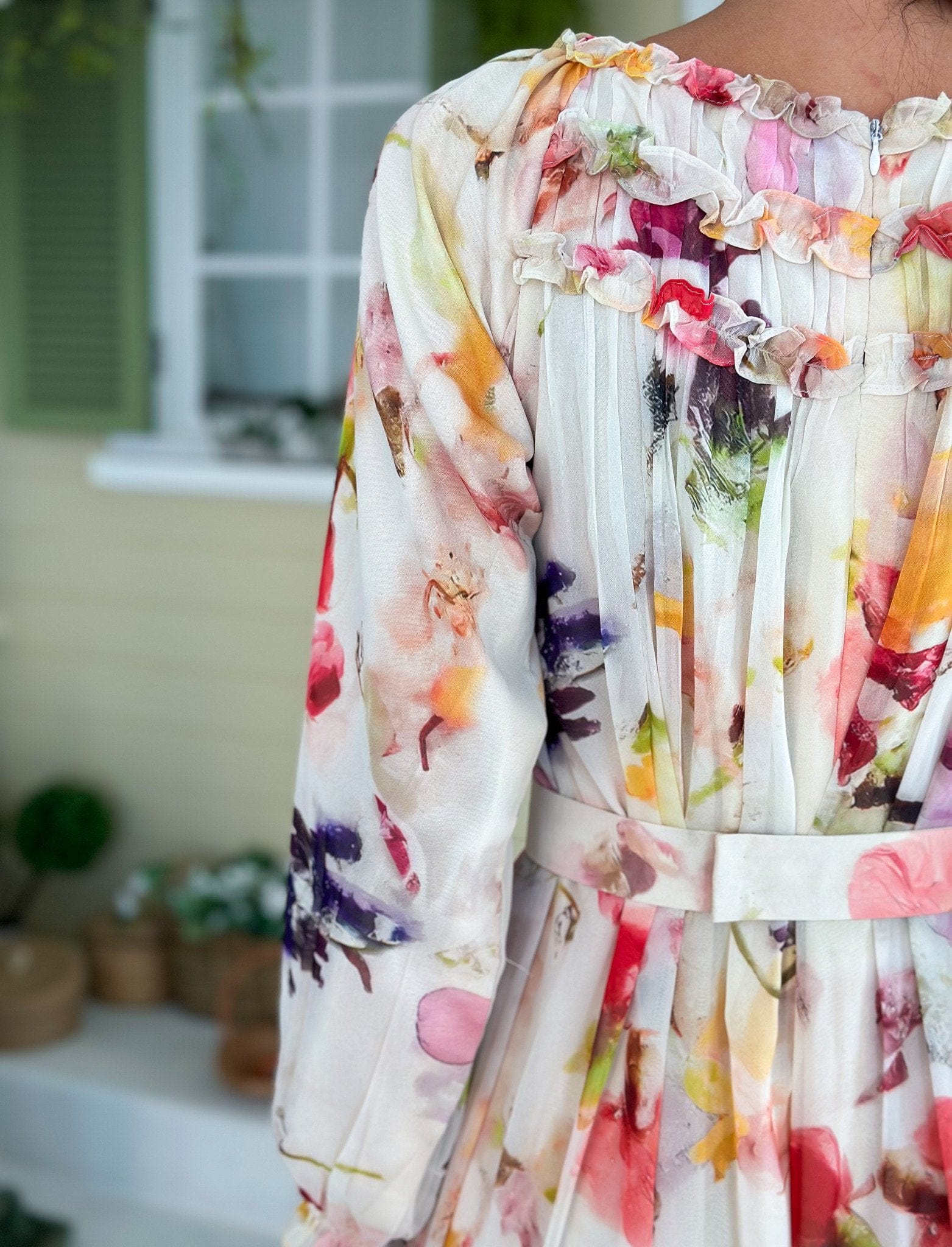 Watercolor Floral Long Dress