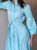 Westover Solid Dress In Sky Blue Dresses  - Sowears