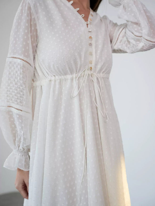 White Osa Dress Dresses  - Sowears