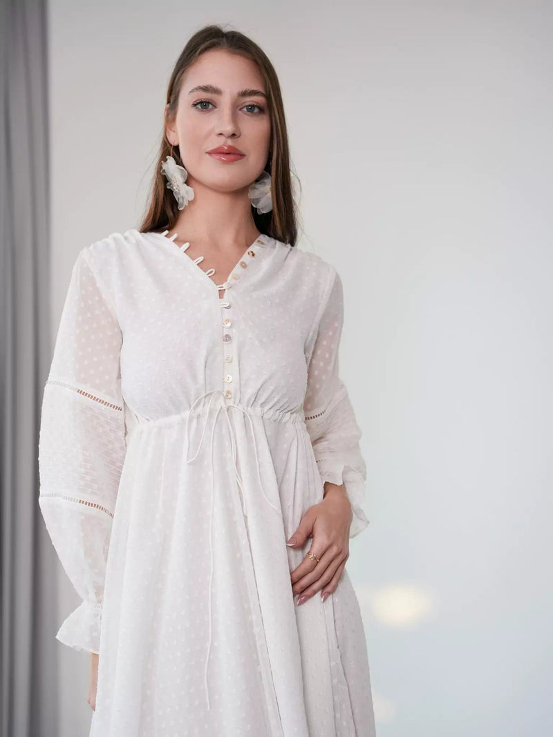 White Osa Dress Dresses  - Sowears