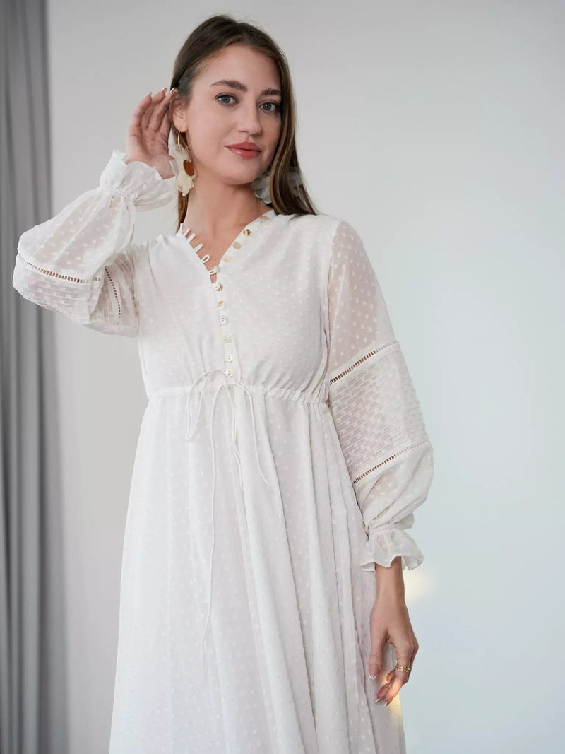 White Osa Dress Dresses  - Sowears