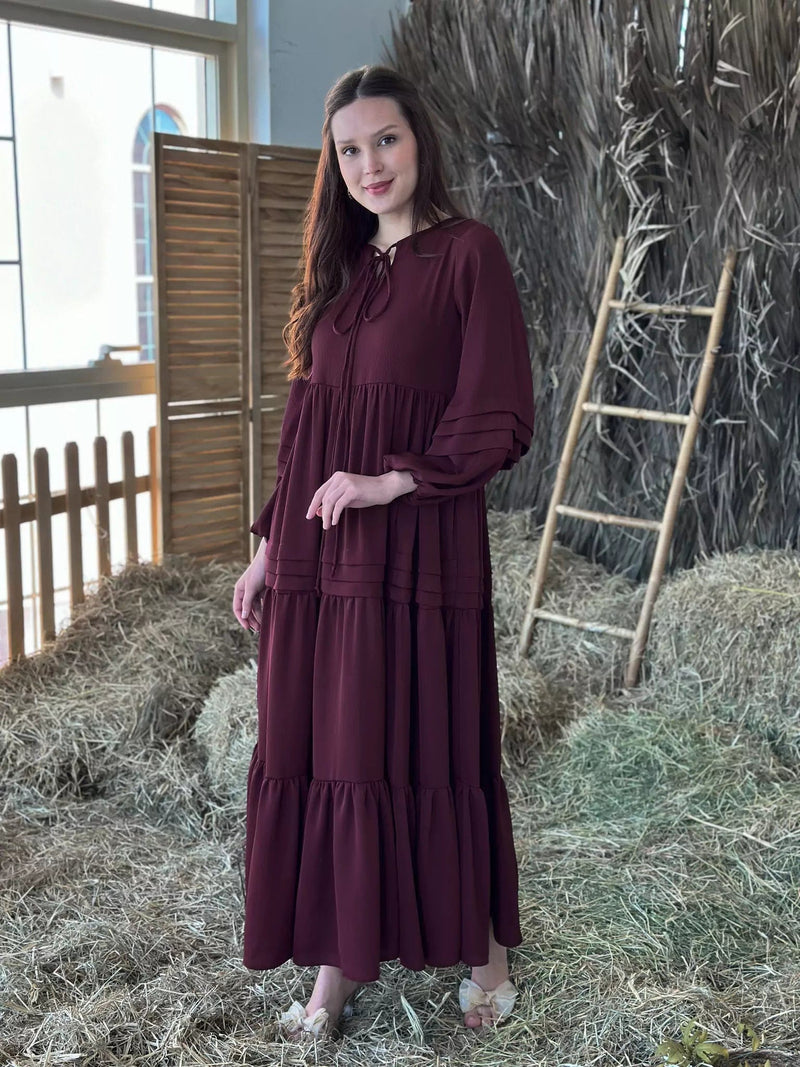 Wineberry Long Dress Dresses  - Sowears