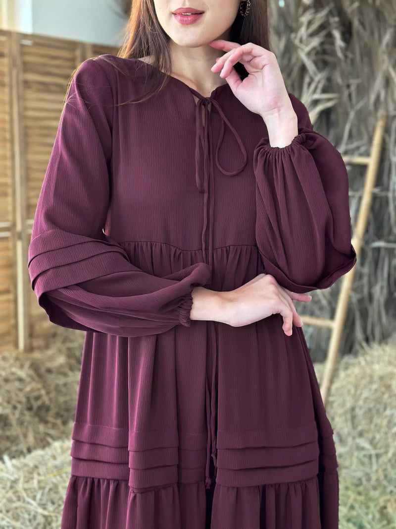 Wineberry Long Dress Dresses  - Sowears