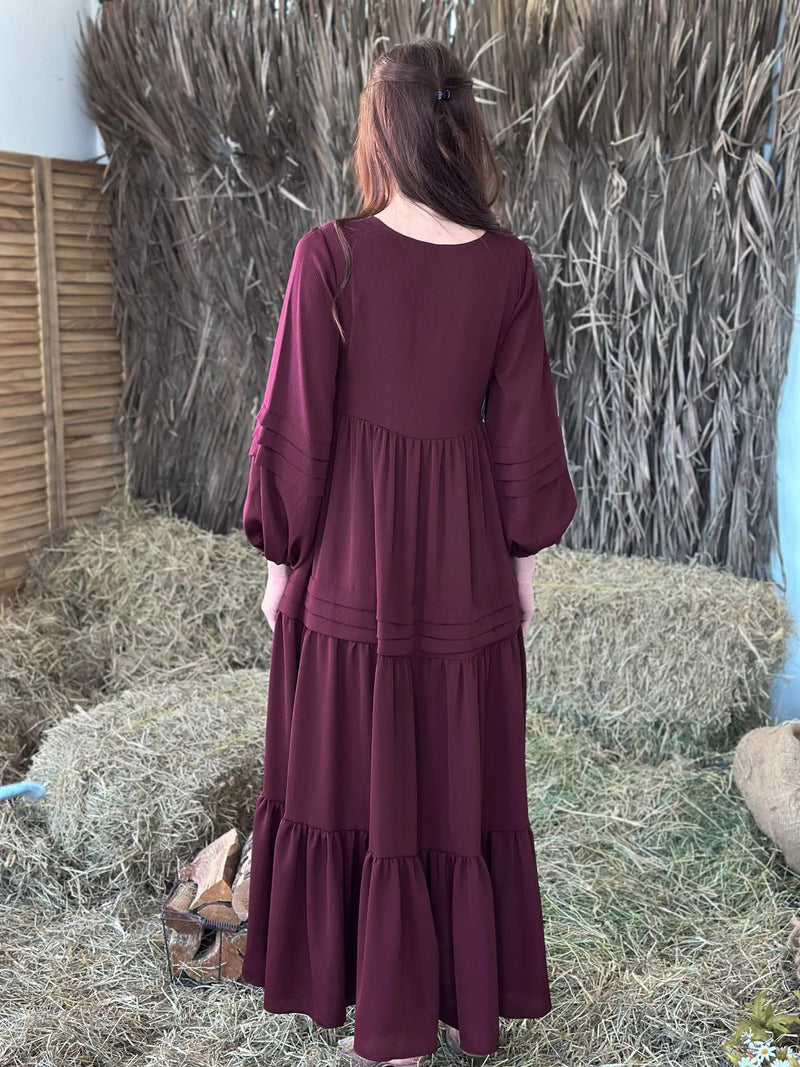 Wineberry Long Dress Dresses  - Sowears