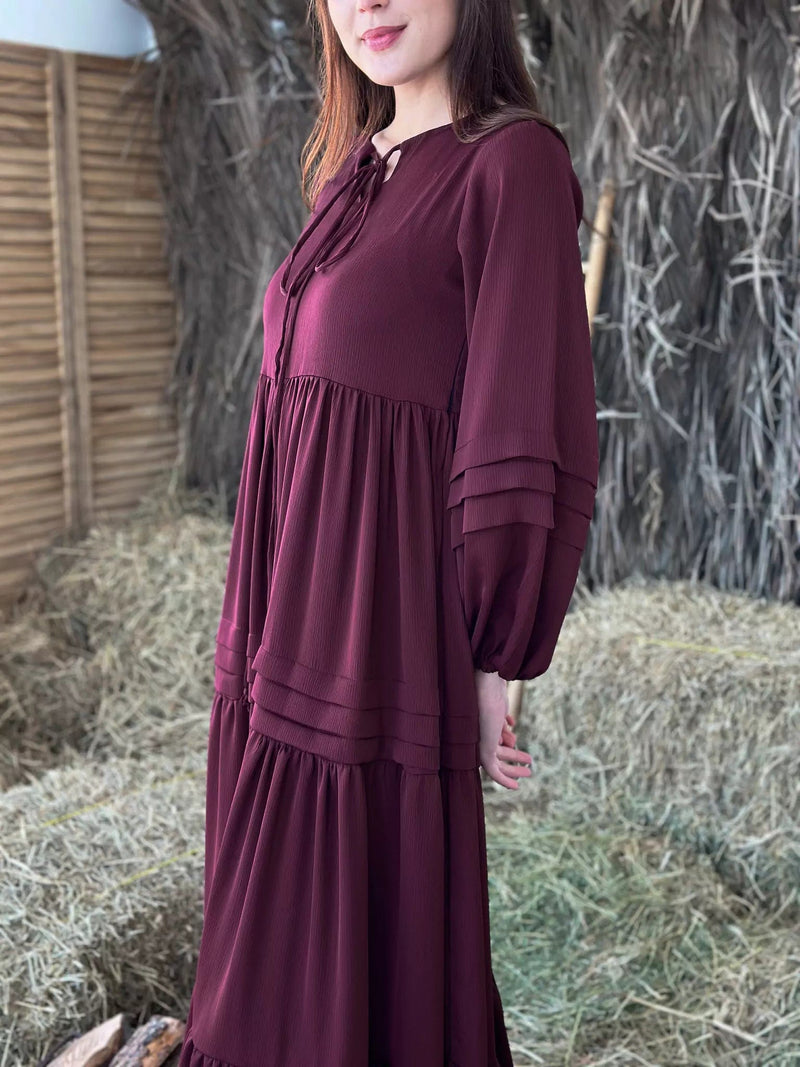 Wineberry Long Dress Dresses  - Sowears