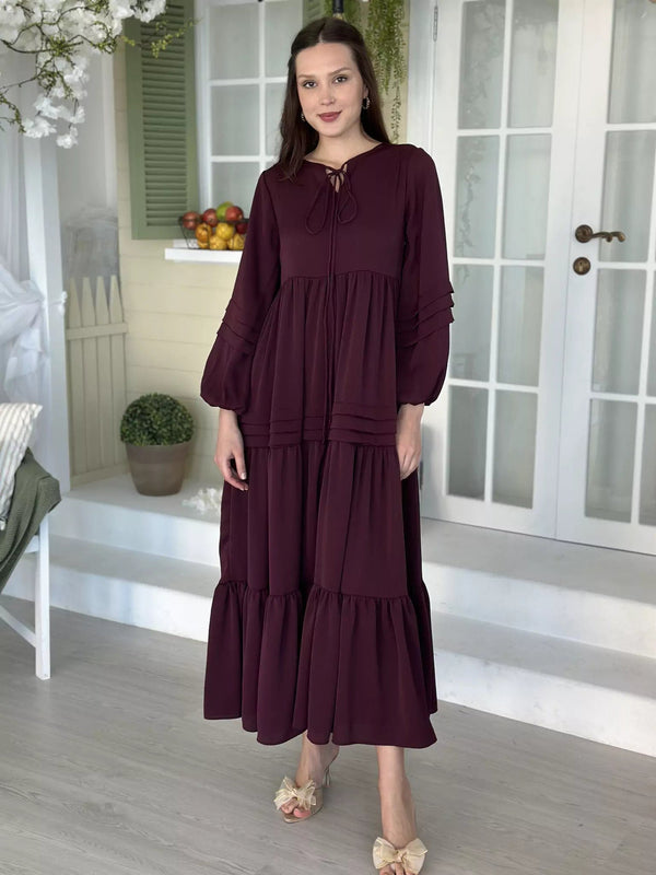 Wineberry Long Dress Dresses  - Sowears