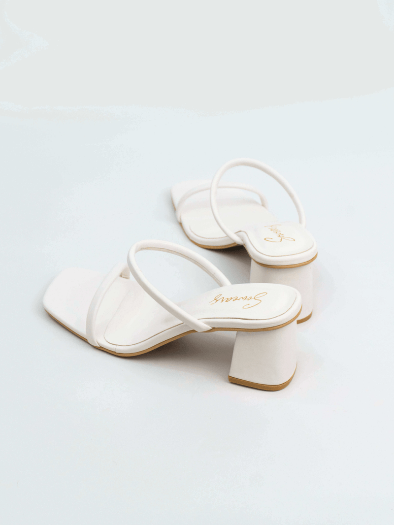White Basic Heels flats  - Sowears