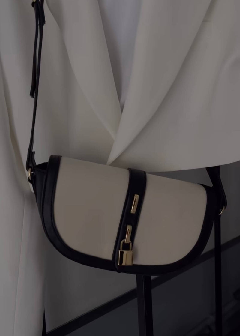 Define Linen Cross Body Bag - Black Handbags  - Sowears