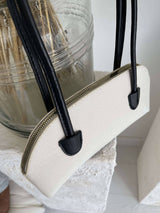 Love It Shoulder Linen Bag - Black Handbags  - Sowears