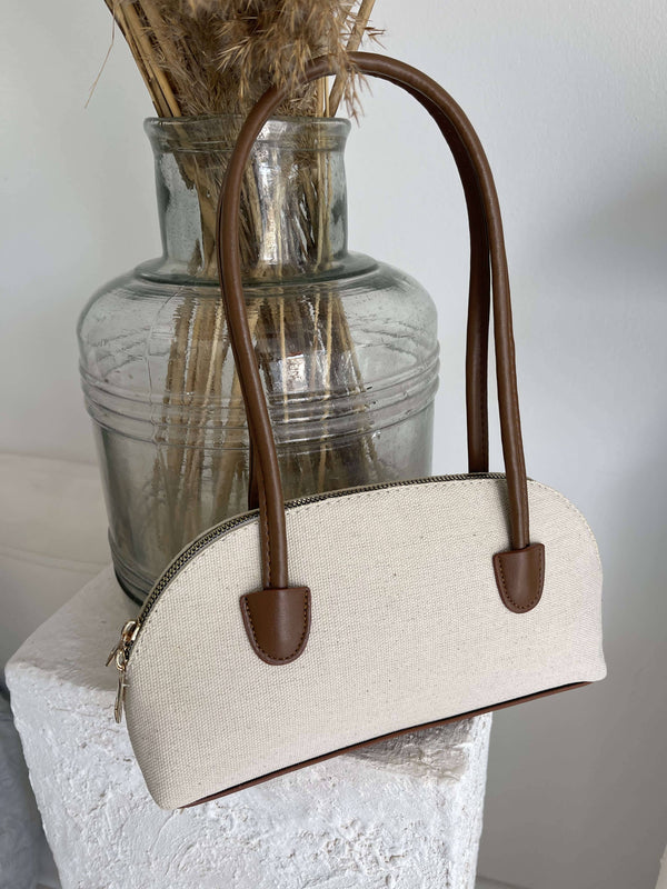 Love It Shoulder Linen Bag - Brown Handbags  - Sowears