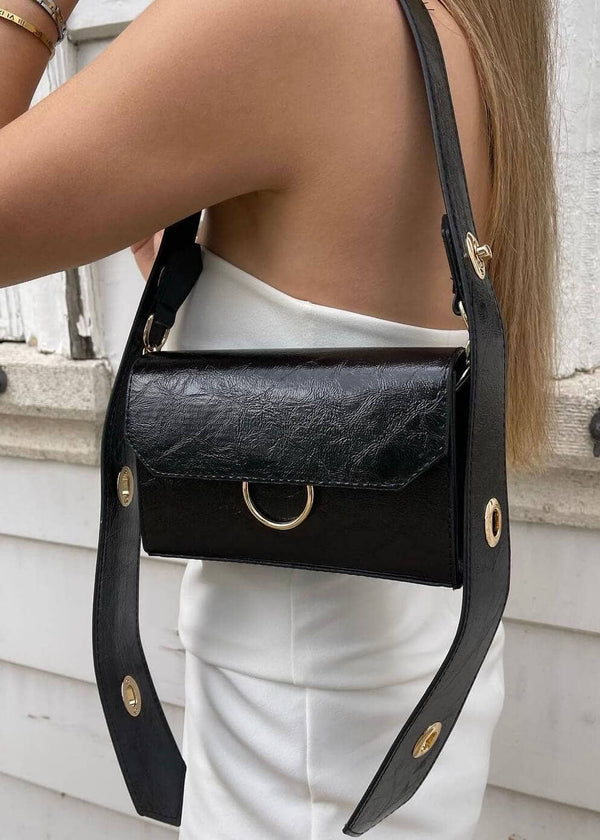 Marrie Shoulder Strap Bag - Black Handbags  - Sowears