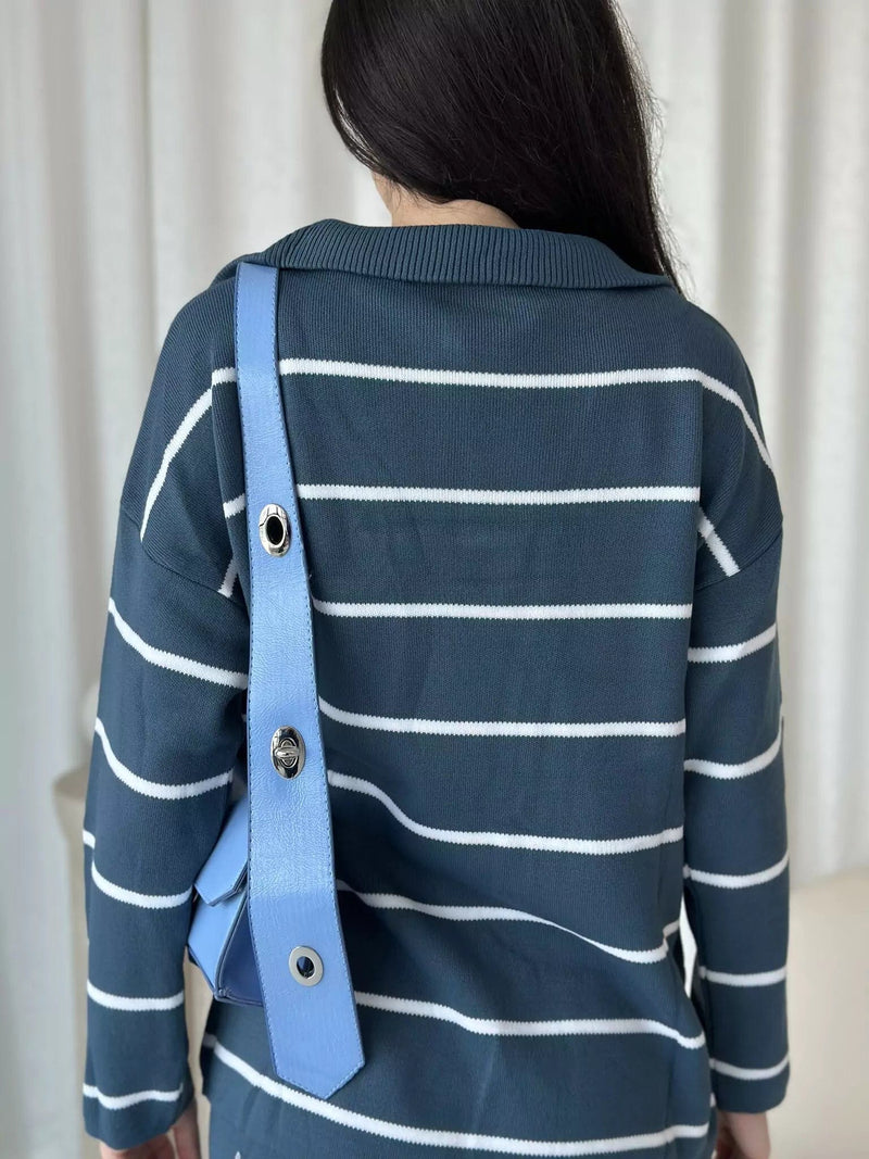 Marrie Shoulder Strap Bag - Blue Handbags  - Sowears