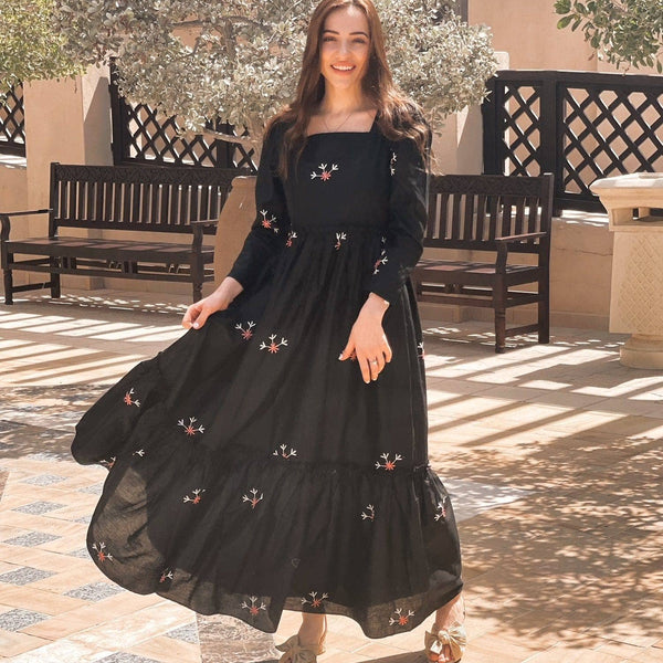 Nova - Black Embroidered Dress | SoWears Nova - Black Embroidered Dress | SoWears