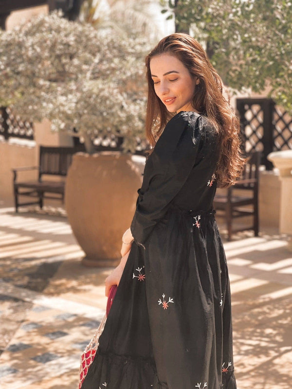 Nova - Black Embroidered Dress | SoWears Nova - Black Embroidered Dress | SoWears