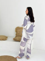 Abstract Sync Co Ord Set Outfit Sets  - Sowears