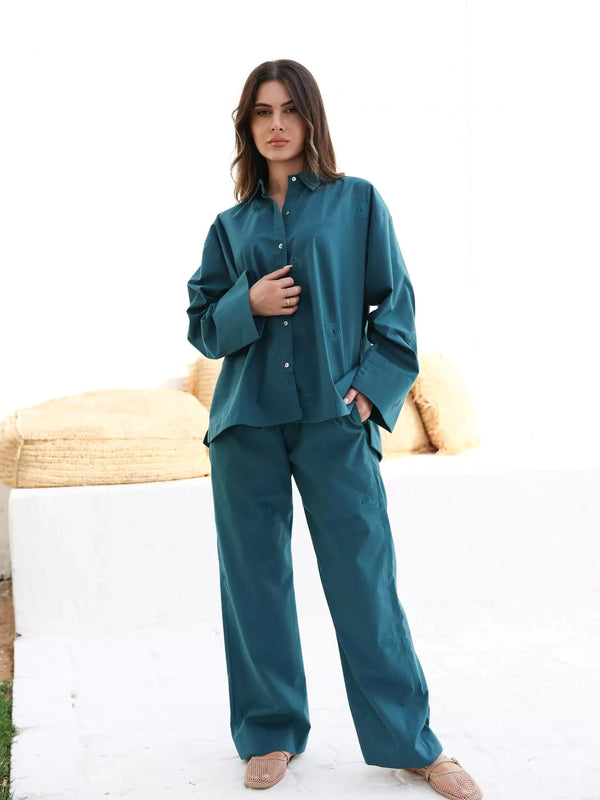 Amelie Embroidered Co Ord Set Outfit Sets  - Sowears