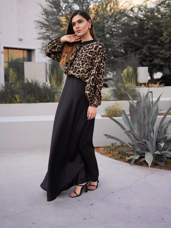 Black Silk Seamless Skirt