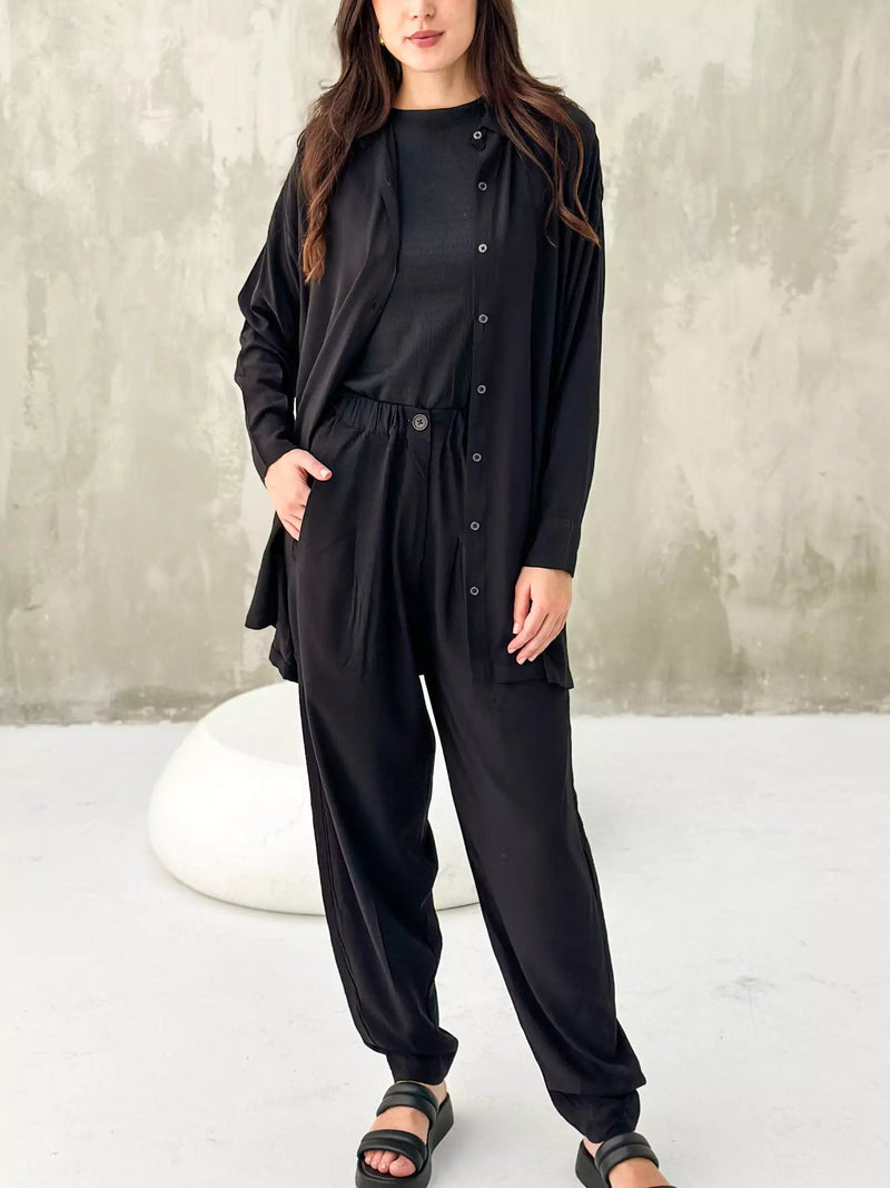 Blair Black Co Ord Set Outfit Sets  - Sowears