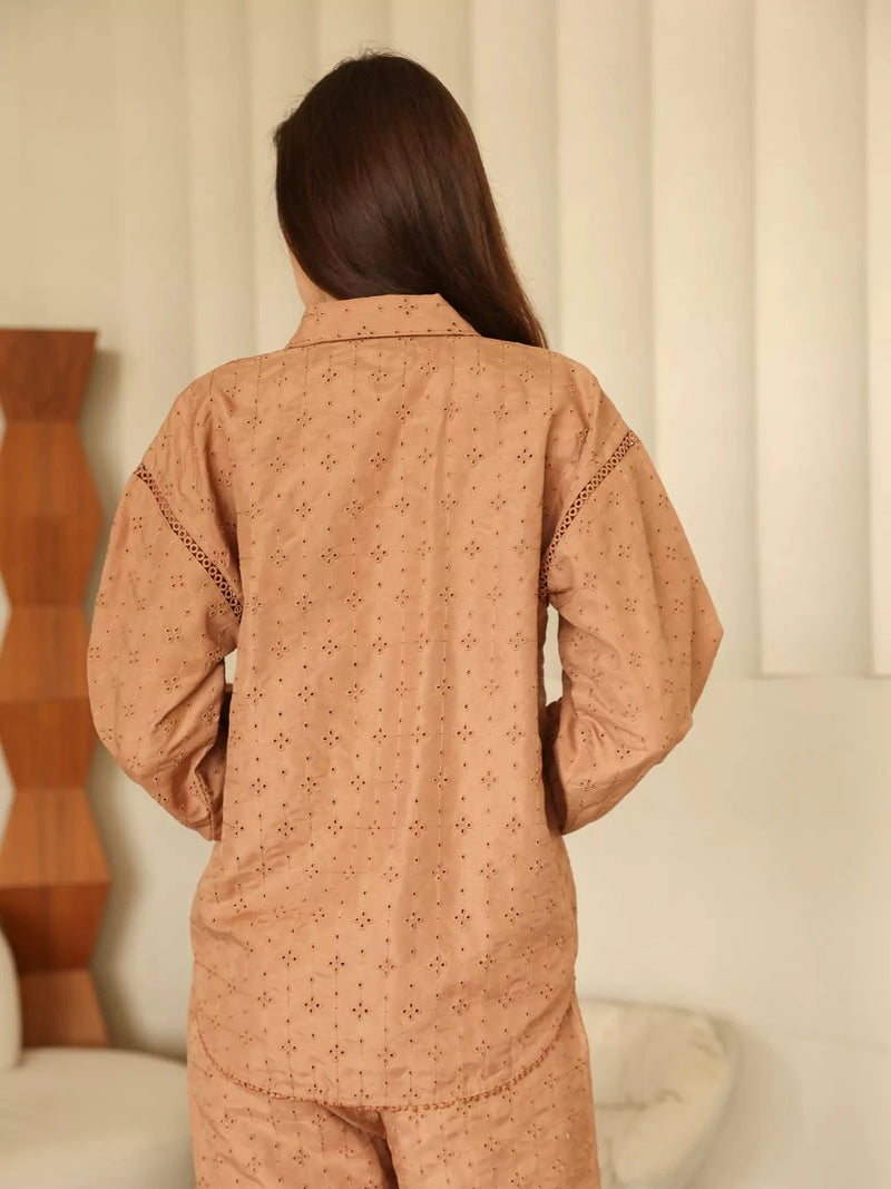 Brunelle Cut Work Embroidered Co Ord Set Outfit Sets  - Sowears
