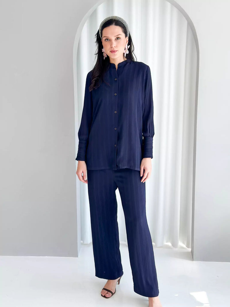 Lavinia Co Ord Set - Blue Outfit Sets  - Sowears