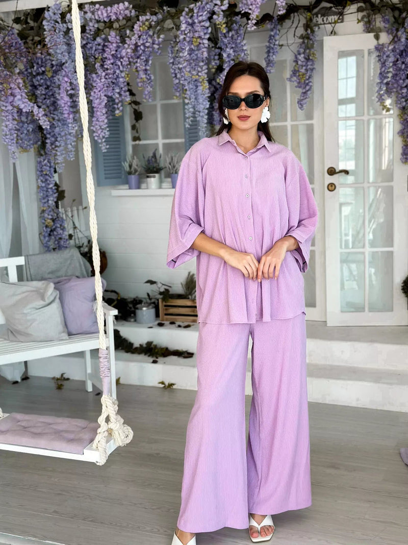 Lily Lavender Co Ord Set Outfit Sets  - Sowears