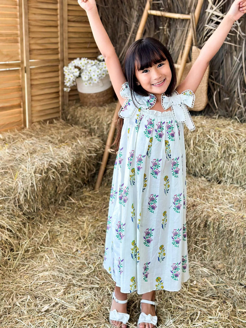 Mini Marigold Cotton Summer Dress Outfit Sets  - Sowears