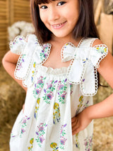 Mini Marigold Cotton Summer Dress Outfit Sets  - Sowears