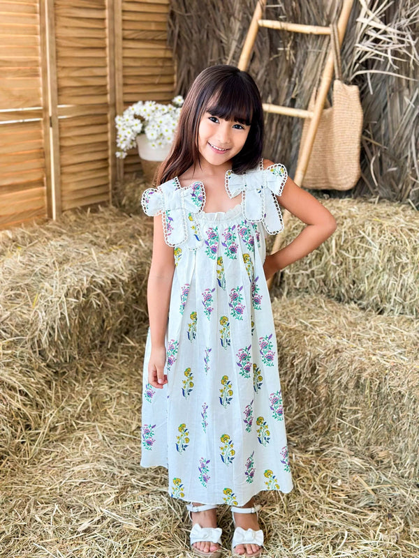 Mini Marigold Cotton Summer Dress Outfit Sets  - Sowears