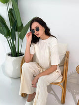 Famous Co Ord Set - White Outfit Sets ONE SIZE  - Sowears