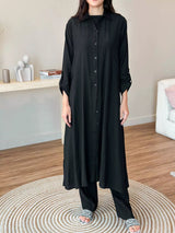 Ozan Tunic Long Shirt & Pants Co Ord Set Outfit Sets  - Sowears